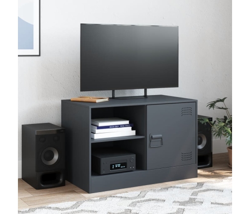 vidaXL Mueble para TV de acero gris antracita 67x39x44 cm