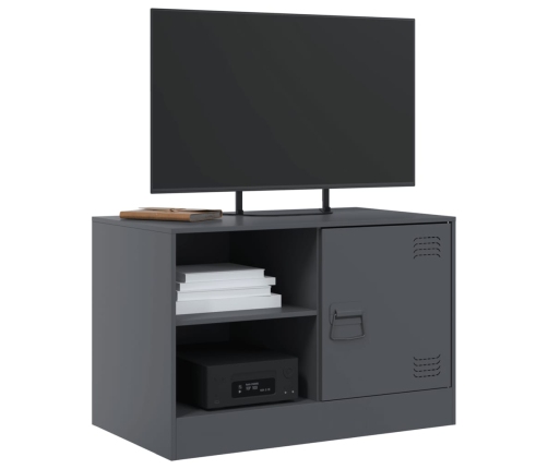 vidaXL Mueble para TV de acero gris antracita 67x39x44 cm