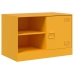 Mueble para TV de acero amarillo mostaza 67x39x44 cm