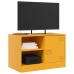 Mueble para TV de acero amarillo mostaza 67x39x44 cm