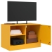 Mueble para TV de acero amarillo mostaza 67x39x44 cm