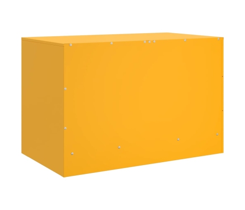 Mueble para TV de acero amarillo mostaza 67x39x44 cm