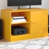 Mueble para TV de acero amarillo mostaza 67x39x44 cm