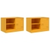 Muebles para TV 2 unidades acero amarillo mostaza 67x39x44 cm