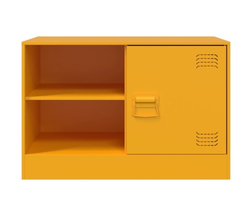 Muebles para TV 2 unidades acero amarillo mostaza 67x39x44 cm