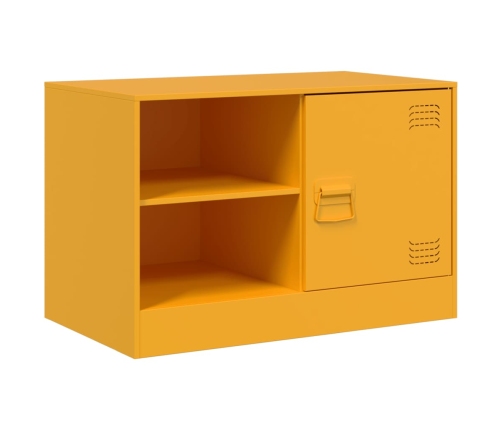 Muebles para TV 2 unidades acero amarillo mostaza 67x39x44 cm