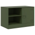 Mueble para TV de acero verde oliva 67x39x44 cm