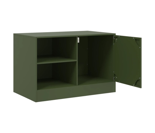 Mueble para TV de acero verde oliva 67x39x44 cm