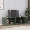 Muebles para TV 2 unidades acero verde oliva 67x39x44 cm