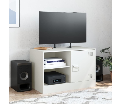 Mueble para TV de acero blanco 67x39x44 cm