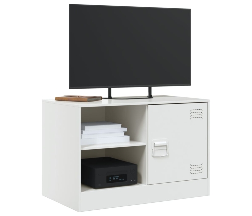 Mueble para TV de acero blanco 67x39x44 cm