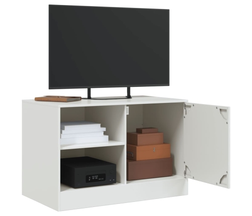 Mueble para TV de acero blanco 67x39x44 cm