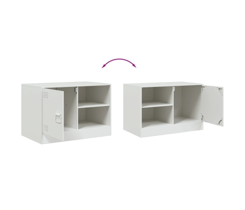 Mueble para TV de acero blanco 67x39x44 cm