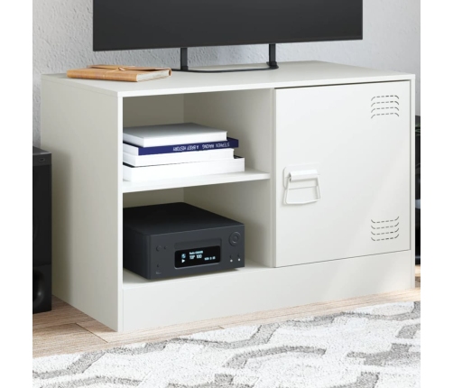 Mueble para TV de acero blanco 67x39x44 cm