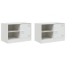 Muebles para TV 2 unidades acero blanco 67x39x44 cm