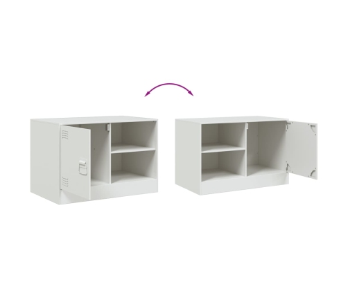 Muebles para TV 2 unidades acero blanco 67x39x44 cm