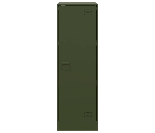 Aparador de acero verde oliva 34,5x39x107 cm