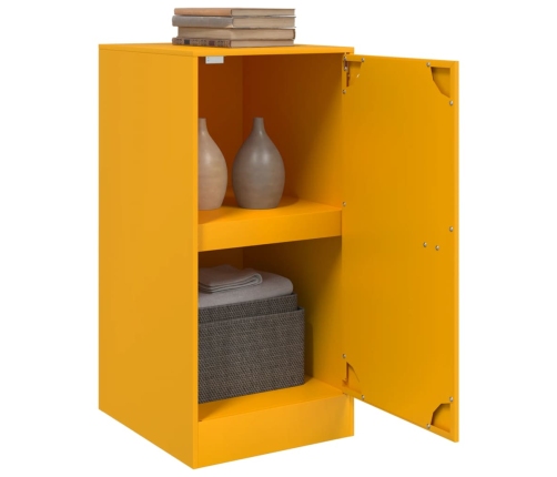 Aparador de acero amarillo mostaza 34,5x39x73 cm