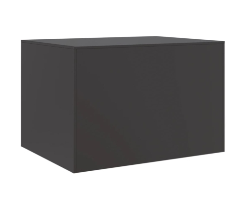 vidaXL Mesa de centro acero negro 67x50x44 cm