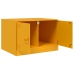 Mesa de centro de acero amarillo mostaza 67x50x44 cm