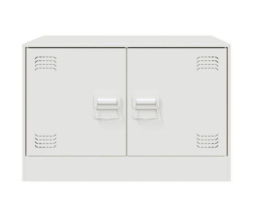 Mesa de centro acero blanco 67x50x44 cm