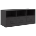 Mueble para TV de acero negro 99x39x44 cm