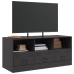 Mueble para TV de acero negro 99x39x44 cm