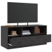 Mueble para TV de acero negro 99x39x44 cm