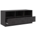 Mueble para TV de acero negro 99x39x44 cm