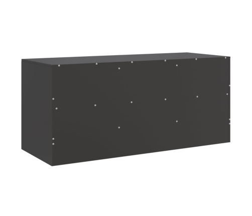 Mueble para TV de acero negro 99x39x44 cm