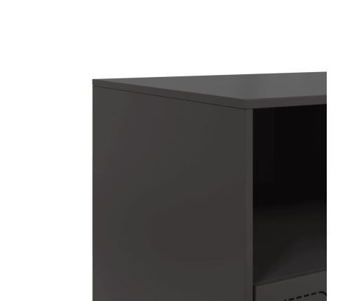 Mueble para TV de acero negro 99x39x44 cm