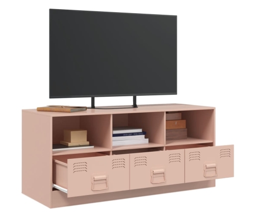 Mueble para TV de acero rosa 99x39x44 cm