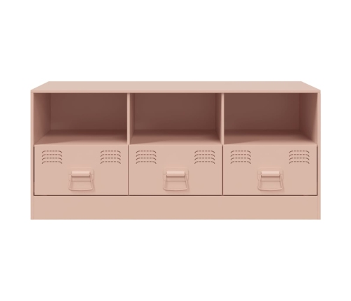 Mueble para TV de acero rosa 99x39x44 cm