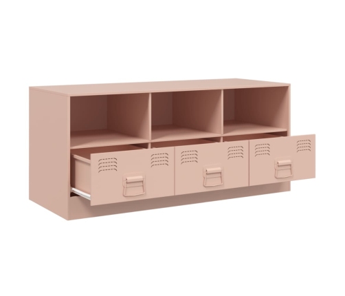 Mueble para TV de acero rosa 99x39x44 cm