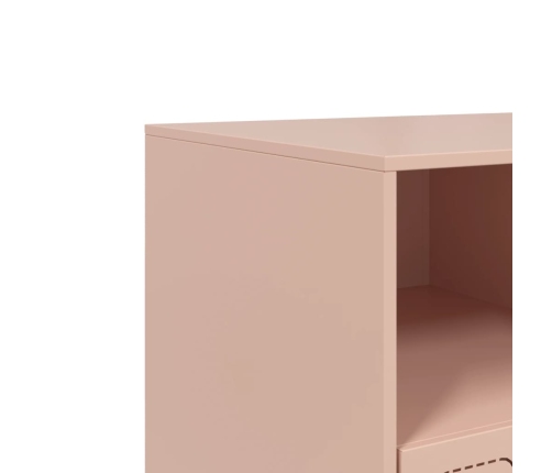 Mueble para TV de acero rosa 99x39x44 cm