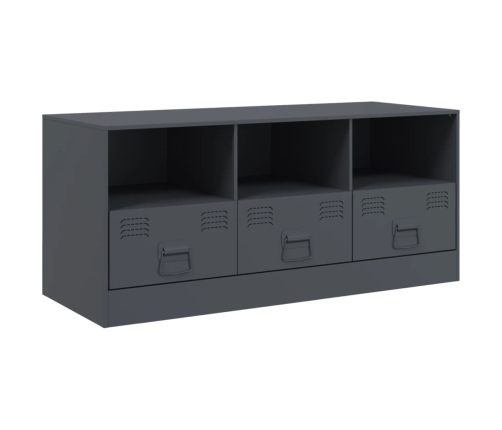 Mueble para TV de acero gris antracita 99x39x44 cm