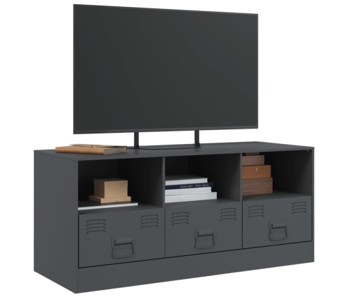 Mueble para TV de acero gris antracita 99x39x44 cm