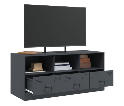 Mueble para TV de acero gris antracita 99x39x44 cm