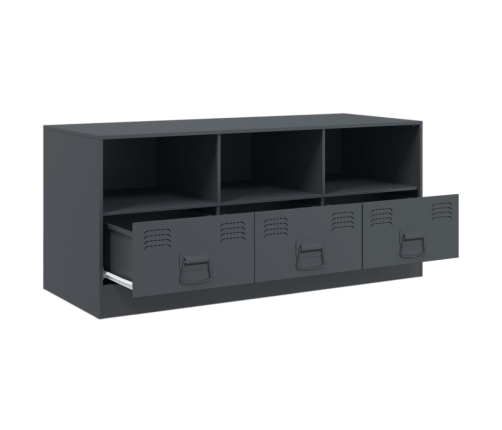 Mueble para TV de acero gris antracita 99x39x44 cm