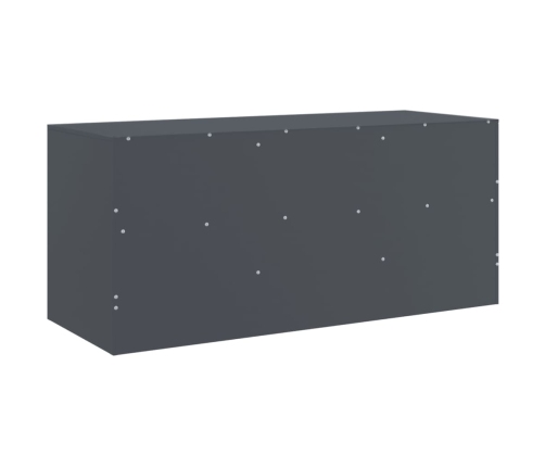 Mueble para TV de acero gris antracita 99x39x44 cm