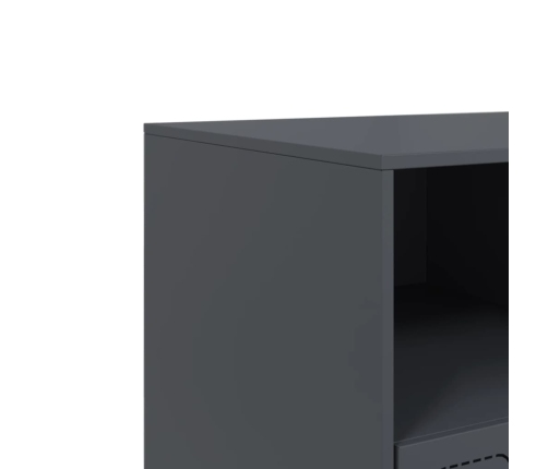 Mueble para TV de acero gris antracita 99x39x44 cm