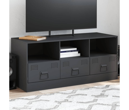 Mueble para TV de acero gris antracita 99x39x44 cm