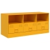 Mueble para TV de acero amarillo mostaza 99x39x44 cm