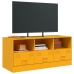 Mueble para TV de acero amarillo mostaza 99x39x44 cm