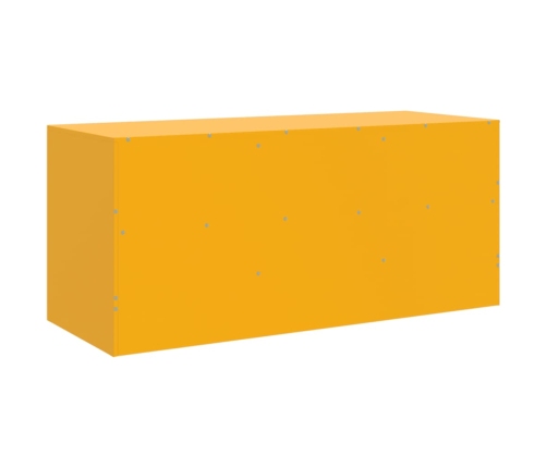 Mueble para TV de acero amarillo mostaza 99x39x44 cm