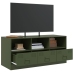 Mueble de TV de acero verde oliva 99x39x44 cm