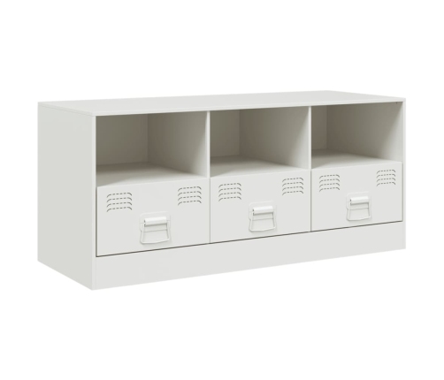 Mueble para TV de acero blanco 99x39x44 cm