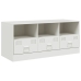 Mueble para TV de acero blanco 99x39x44 cm