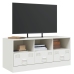 Mueble para TV de acero blanco 99x39x44 cm