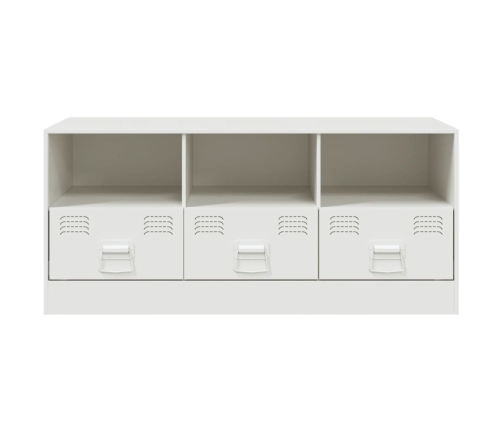 Mueble para TV de acero blanco 99x39x44 cm